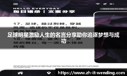 足球明星激励人生的名言分享助你追逐梦想与成功